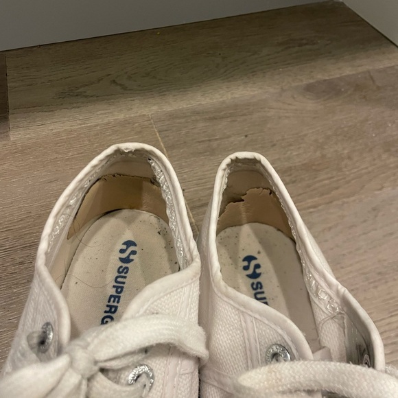 Superga Women's Classic White Platform Sneakers - Picture 7 of 12